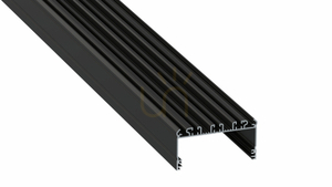 LUMINES LARGO surface-mounted profile, black lacquered, 2 m small 0