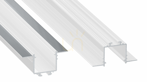 Check LED profile LUMINES type Subli white lacquered 1 m
