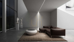 LUMINES SUBLI recessed LED profile for plasterboard, black lacquered, 2.02 m small 5
