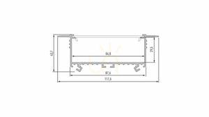 LUMINES LED profile type Sorga silver anodized 2 m small 1
