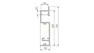 LED profile LUMINES type Flaro white lacquered 2 m small 1