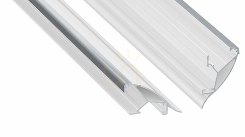 Check LED profile LUMINES type Conva white lacquered 1 m