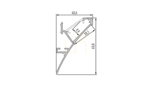 LED profile LUMINES type Logi silver anodized 2 m small 1