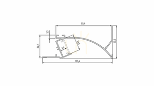LED profile LUMINES type Pero white lacquered 2 m small 1