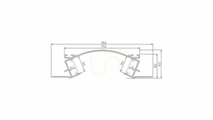 LUMINES LED profile type Veda silver anodized 2 m small 1
