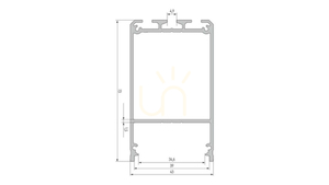 LED profile LUMINES type Claro white lacquered 1 m small 1