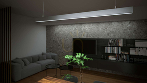 LED profile LUMINES type Claro white lacquered 3 m small 3