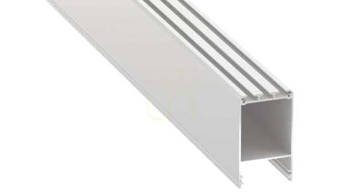 Check LED profile LUMINES type Claro white lacquered 3 m