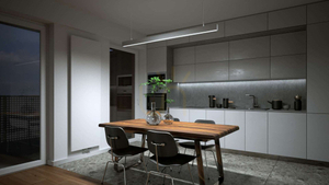 LED profile LUMINES type Claro black lacquered 1 m small 2