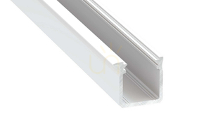 LED profile LUMINES type J white lacquered 1 m small 0