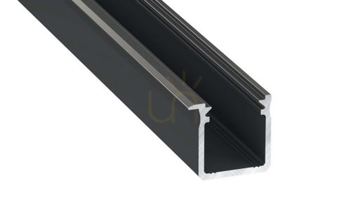 Check LED profile LUMINES type J black anodized 1 m