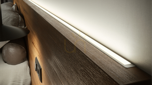 Check LUMINES J recessed LED profile, silver anodised, 2.02 m