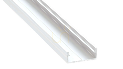Check LED profile LUMINES type DUAL white lacquered 2 m