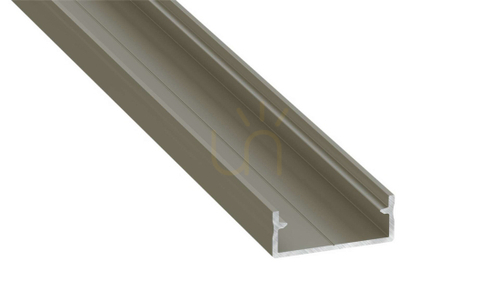 Check LED profile LUMINES type DUAL inox anodized 2 m