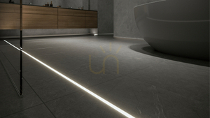 LED profile LUMINES type RUNO white lacquered 1 m small 4