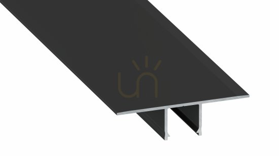 LED profile LUMINES type Falco black lacquered 2 m