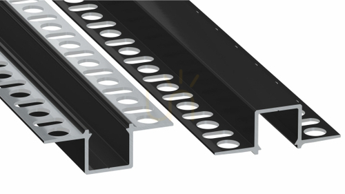 Check LED profile LUMINES type Gaudi black lacquered 2 m
