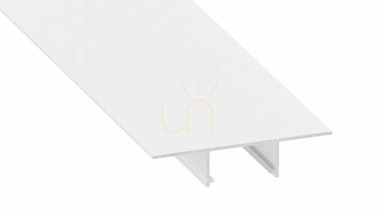 LED profile LUMINES type Plato white lacquered 1 m