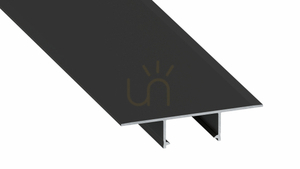 LED profile LUMINES type Plato black lacquered 1 m small 0
