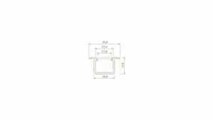 LED profile LUMINES type U black anodized 2 m small 1