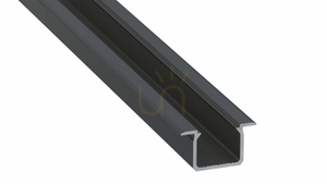 LED profile LUMINES type U black anodized 2 m small 0