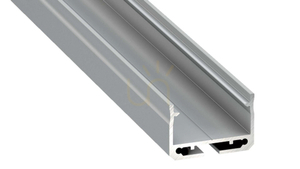 LUMINES SILEDA surface-mounted LED profile, silver anodised, 2 m small 0