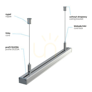 LUMINES SILEDA surface-mounted LED profile, silver anodised, 2 m small 7