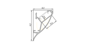 LED profile LUMINES type Conva silver anodized 2 m small 1