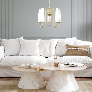 Zuma Line MAGNUM 1127 gold chandelier, 5 × E14, 40 cm small 3