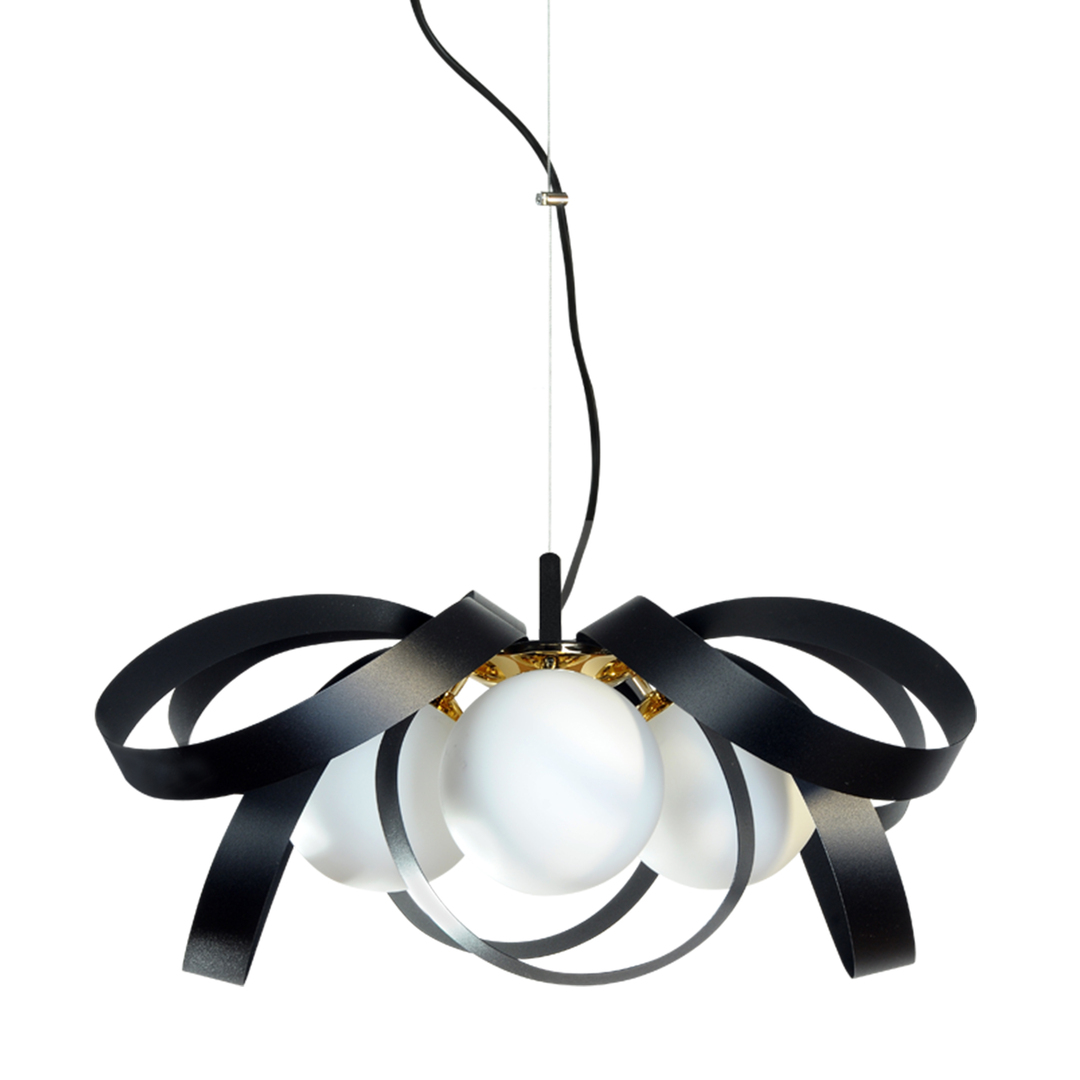 Pendant lamp Zuma Line NELA 1139 FLAT 65CM CZARNO-gold