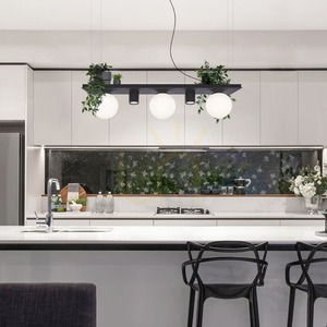 Pendant lamp Zuma Line PLANT 5555 SHELF black small 3