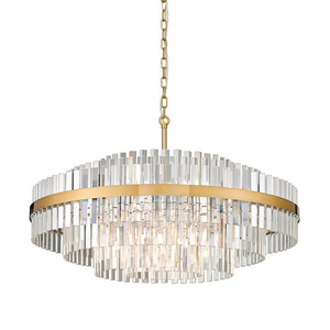 CONSTANTINOPLE P0567-16A-2GAC chandelier, brass and glass, 16xG9, Ø 80 cm small 0