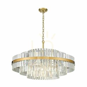 CONSTANTINOPLE P0567-16A-2GAC chandelier, brass and glass, 16xG9, Ø 80 cm small 1