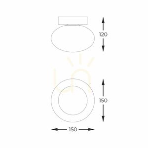 Ceiling lamp Zuma Line OMI 1189 gold small 1