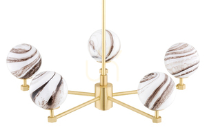 Chandelier ARGON ARUBA 2179 White Bronze Glass 5x E14 small 3