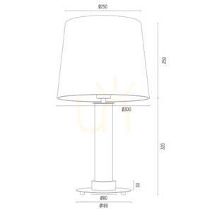 Argon Hampton Table Lamp Transparent Brass E27 8540 small 7