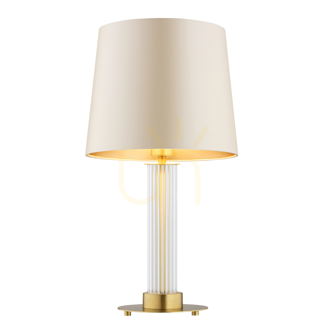 Argon Hampton Transparent Beige Brass Table Lamp 8541