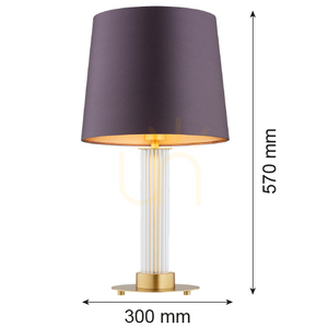 Argon Table Lamp Transparent Brass Purple E27 8543 small 4