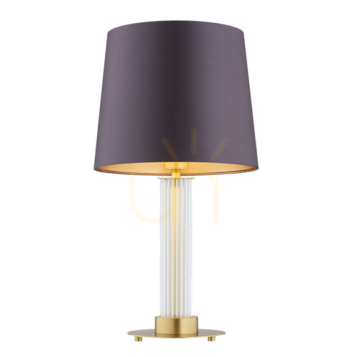 Check Argon Table Lamp Transparent Brass Purple E27 8543