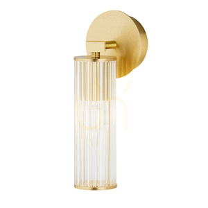 Wall Lamp ARGON Hampton Transparent Glass Brushed Brass E14 IP20 8497 small 1