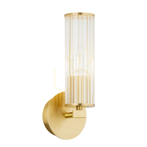 Wall Lamp ARGON Hampton Transparent Glass Brushed Brass E14 IP20 8497 small 0