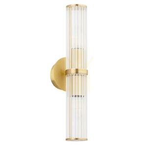 Wall Lamp ARGON Hampton Transparent Glass Brushed Brass 2xE14 IP20 7203 small 3