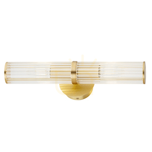 Wall Lamp ARGON Hampton Transparent Glass Brushed Brass 2xE14 IP20 7203 small 5