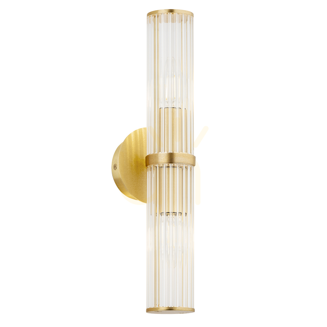 Wall Lamp ARGON Hampton Transparent Glass Brushed Brass 2xE14 IP20 7203