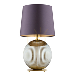 Argon HAMILTON Violet Glass Brass Table Lamp 8532 small 1