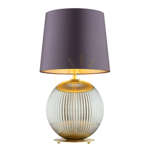 Argon HAMILTON Violet Glass Brass Table Lamp 8532 small 0