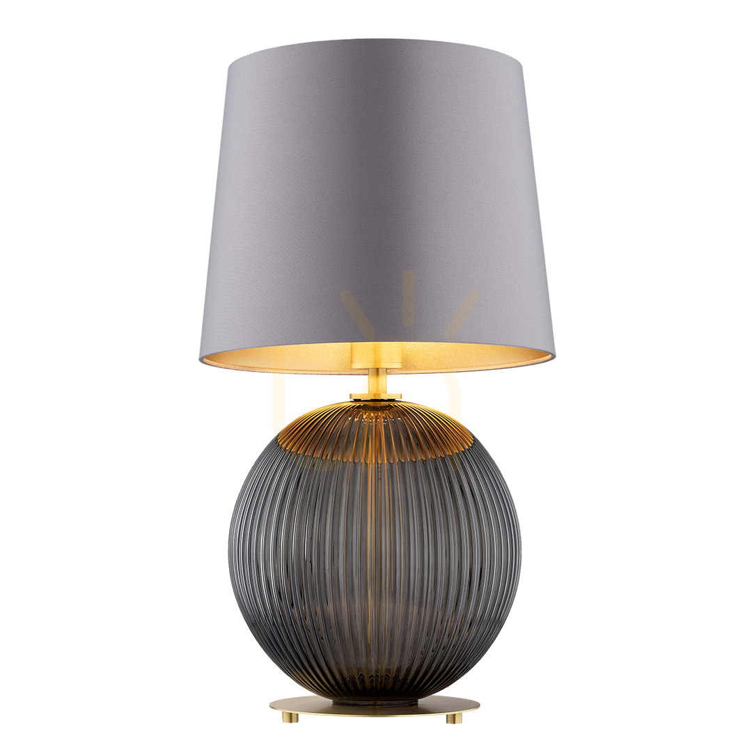 Table Lamp ARGON Hamilton Smoky Glass Brass E27 8539