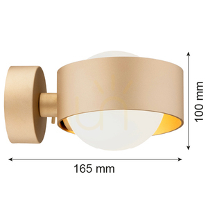Wall lamp ARGON MASSIMO PLUS 8567 White Opal Gold IP44 G9 small 5