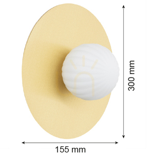 Wall Lamp ARGON Paloma 8503 White Brass Glass E14 300x300 mm small 5