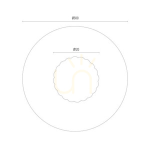 Wall Lamp ARGON Paloma 8503 White Brass Glass E14 300x300 mm small 6